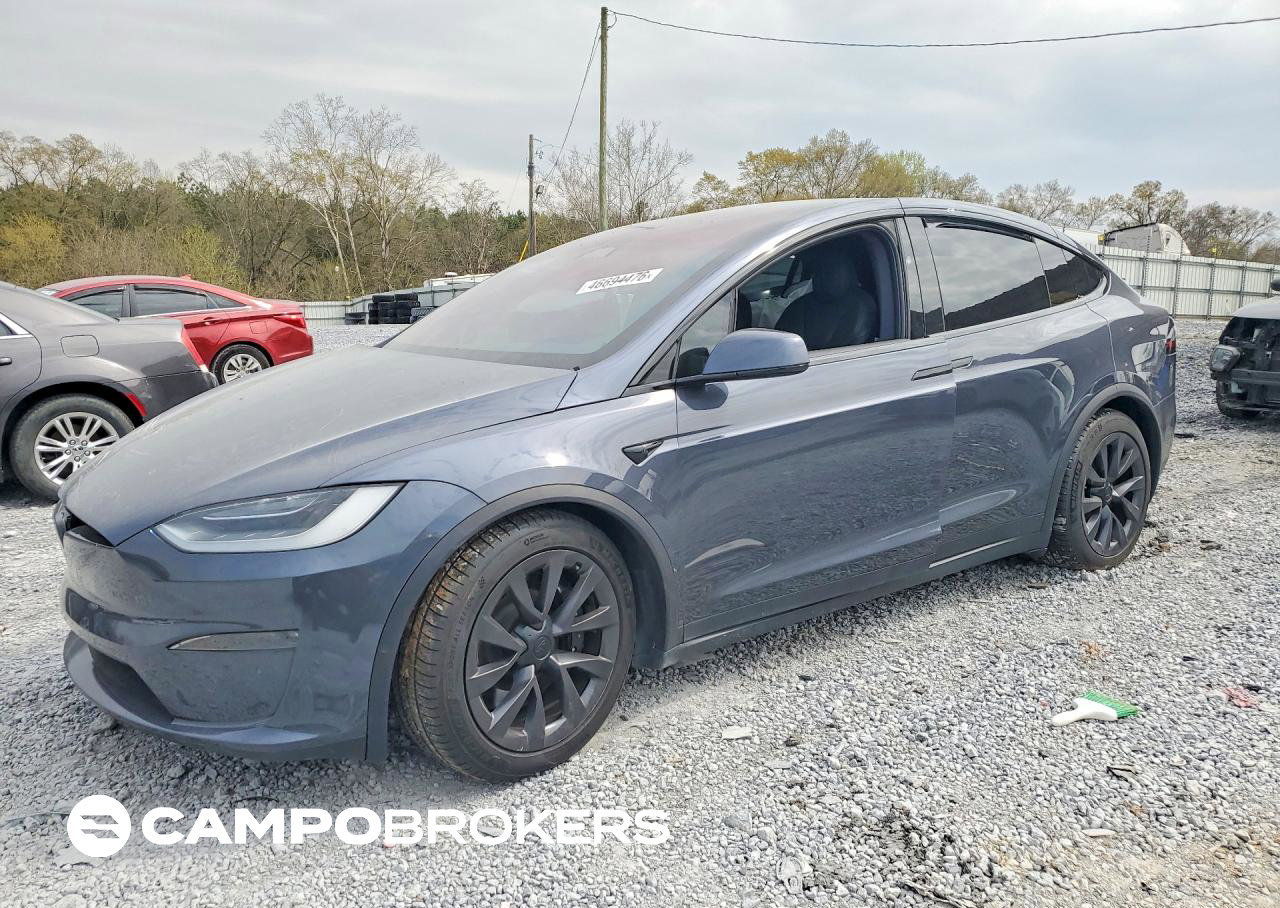 2022 Tesla Model X, пошкодження: Передня частина, Copart лот 46694476