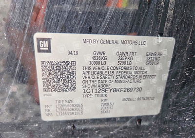 2019 Gmc Sierra K2500 Denali, uszkodzenie: Przód, Copart lot 53947426, zdjęcie 12 z 12