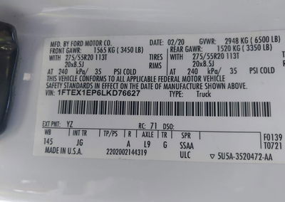 2020 Ford F-150 Xl, Right Side damage, Iaai lot 45135198, photo 9 of 16