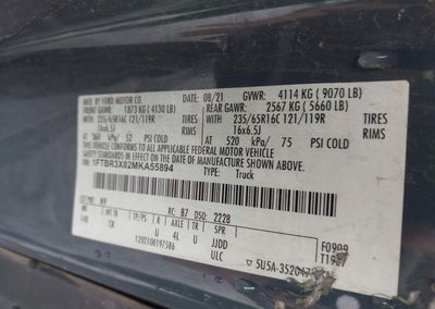 2021 Ford Transit-250 Cargo Van, uszkodzenie: Lewy bok, Iaai lot 44613637, zdjęcie 9 z 16