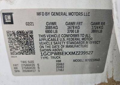 2021 Chevrolet Silverado C1500 Custom, daño Trasero, Copart lote 51431066, foto 12 de 14