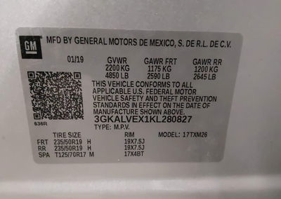 2019 Gmc Terrain Slt, daño Frontal derecho, Iaai lote 45073071, foto 9 de 17
