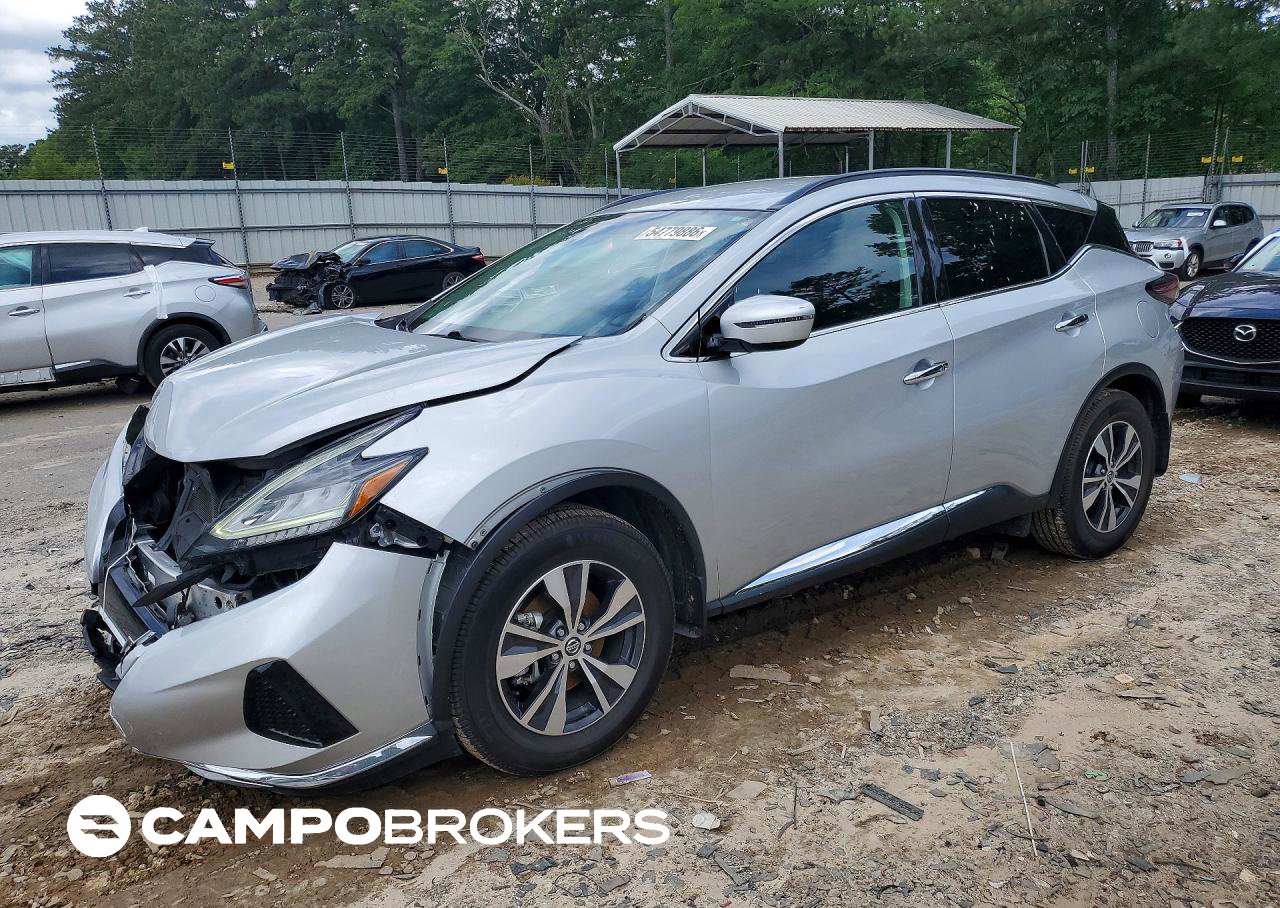 2020 Nissan Murano Sv, Front End damage, Copart lot 54779886