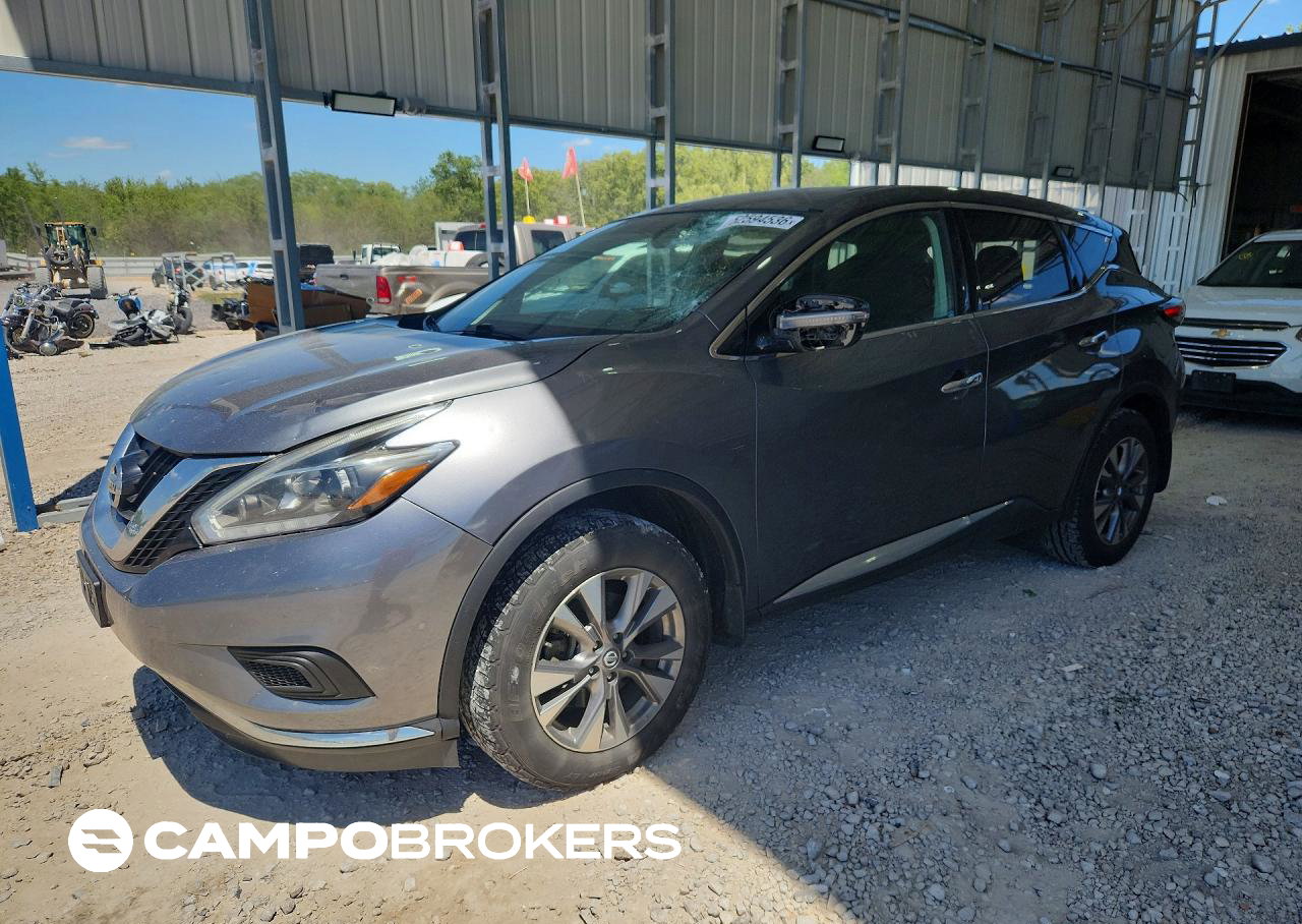 2018 Nissan Murano S, daño Granizo, Copart lote 52594536