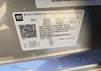 2021 Chevrolet Silverado C1500 Lt, daño Volcadura, Copart lote 53100326, foto 13 de 15