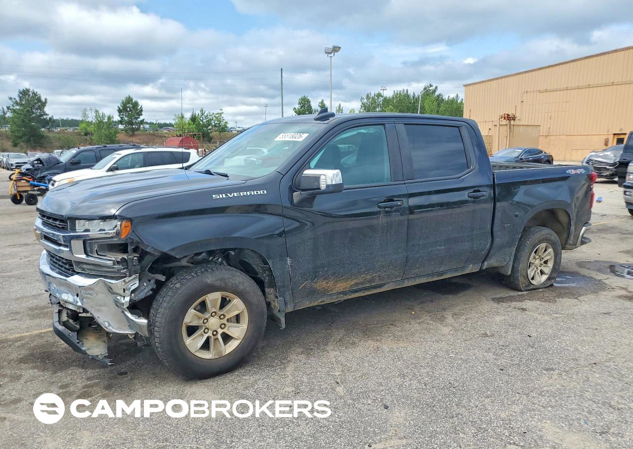 2019 Chevrolet Silverado K1500 Lt, Front End damage, Copart lot 55518026