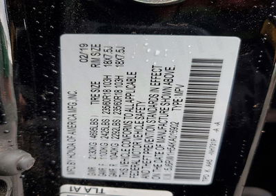 2019 Honda Cr-v Ex, daño Frontal, Copart lote 54012266, foto 14 de 16