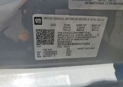 2024 Gmc Sierra K1500 At4, пошкодження: Передня частина, Copart лот 55584986, фото 12 з 12