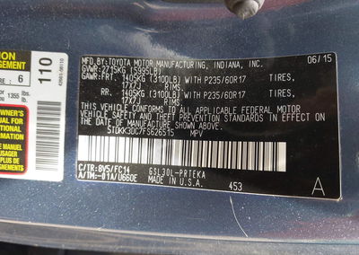 2015 Toyota Sienna Le 8 Passenger, daño Frontal, Iaai lote 45237146, foto 9 de 17
