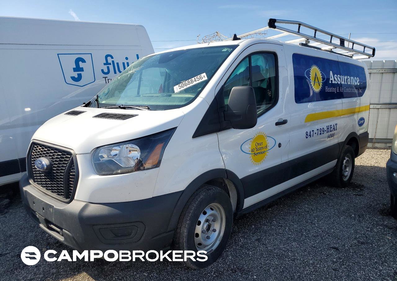 2023 Ford Transit T-150 Cargo Van - Prior Fleet, Rollover damage, Copart lot 50688456