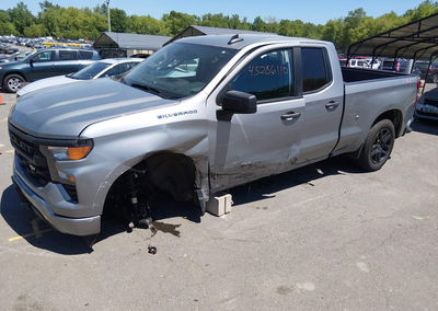 2024 Chevrolet Silverado 1500 4wd  Standard Bed Custom, Left Side damage, Iaai lot 45286110, photo 2 of 17