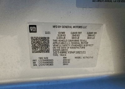 2022 Gmc Sierra K2500 Denali, Front End damage, Copart lot 77683495, photo 13 of 13