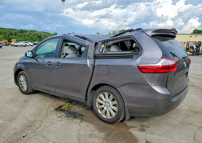 2015 Toyota All Models Sienna, Side damage, Copart lot 57293596, photo 2 of 15