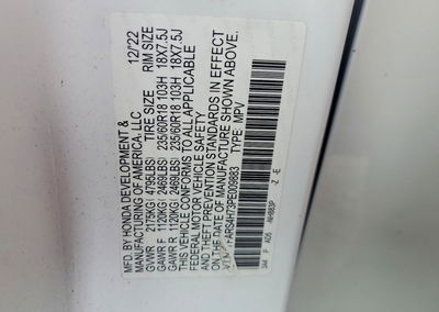 2023 Honda Cr-v Exl, daño Abolladuras/rayones menores, Copart lote 47447556, foto 13 de 13