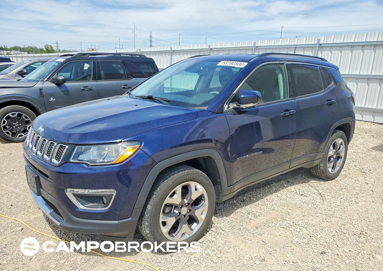 2020 Jeep Compass Limited, daño Granizo, Copart lote 53190506