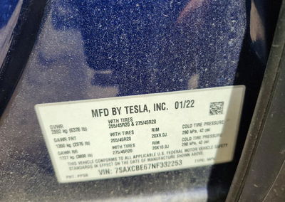 2022 Tesla Model X, daño Trasero, Copart lote 54498356, foto 13 de 14