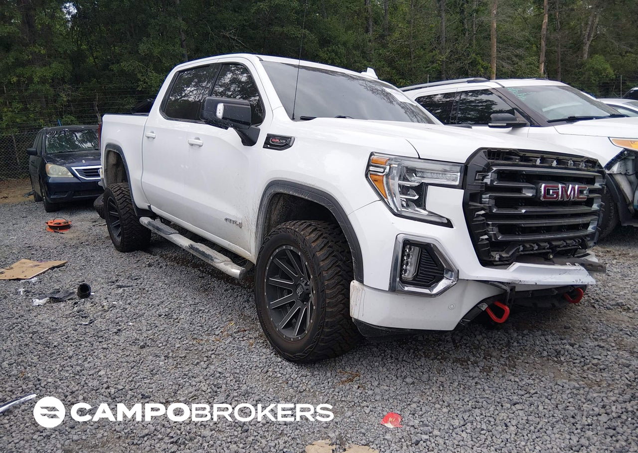 2020 Gmc Sierra 1500 4wd  Short Box At4, daño Frontal izquierdo, Iaai lote 45204629