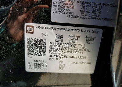 2021 Chevrolet Silverado C1500 Lt, daño Trasero, Copart lote 57564206, foto 12 de 12