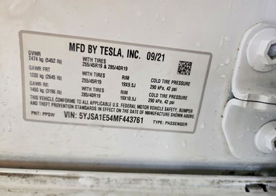 2021 Tesla Model S, daño Bajos, Copart lote 56642116, foto 12 de 14