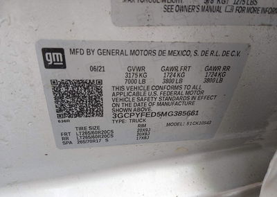 2021 Chevrolet Silverado 1500 4wd  Short Bed Lt Trail Boss, Left Side damage, Iaai lot 45155481, photo 9 of 18