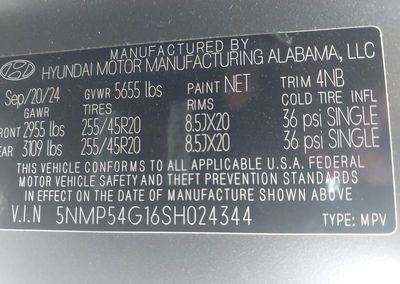 2025 Hyundai Santa Fe Hybrid Calligraphy, uszkodzenie: Prawy tył, Iaai lot 44936237, zdjęcie 9 z 15