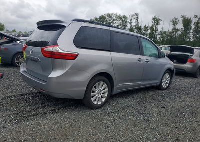 2015 Toyota All Models Sienna, Front End damage, Copart lot 54727626, photo 3 of 13