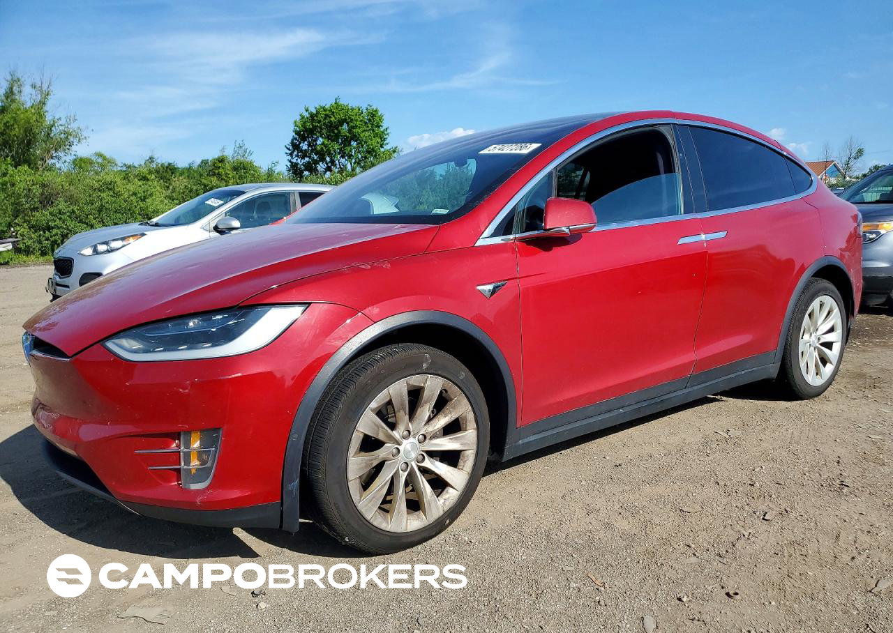 2019 Tesla Model X, Hail damage, Copart lot 57427286
