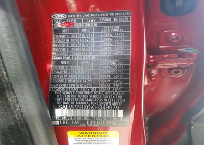 2019 Land Rover Range Rover Evoque Se, daño Abolladuras/rayones menores, Copart lote 55489766, foto 12 de 12