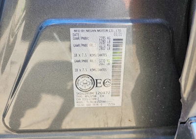 2021 Nissan Murano Sv, daño Lateral, Copart lote 54057306, foto 14 de 14