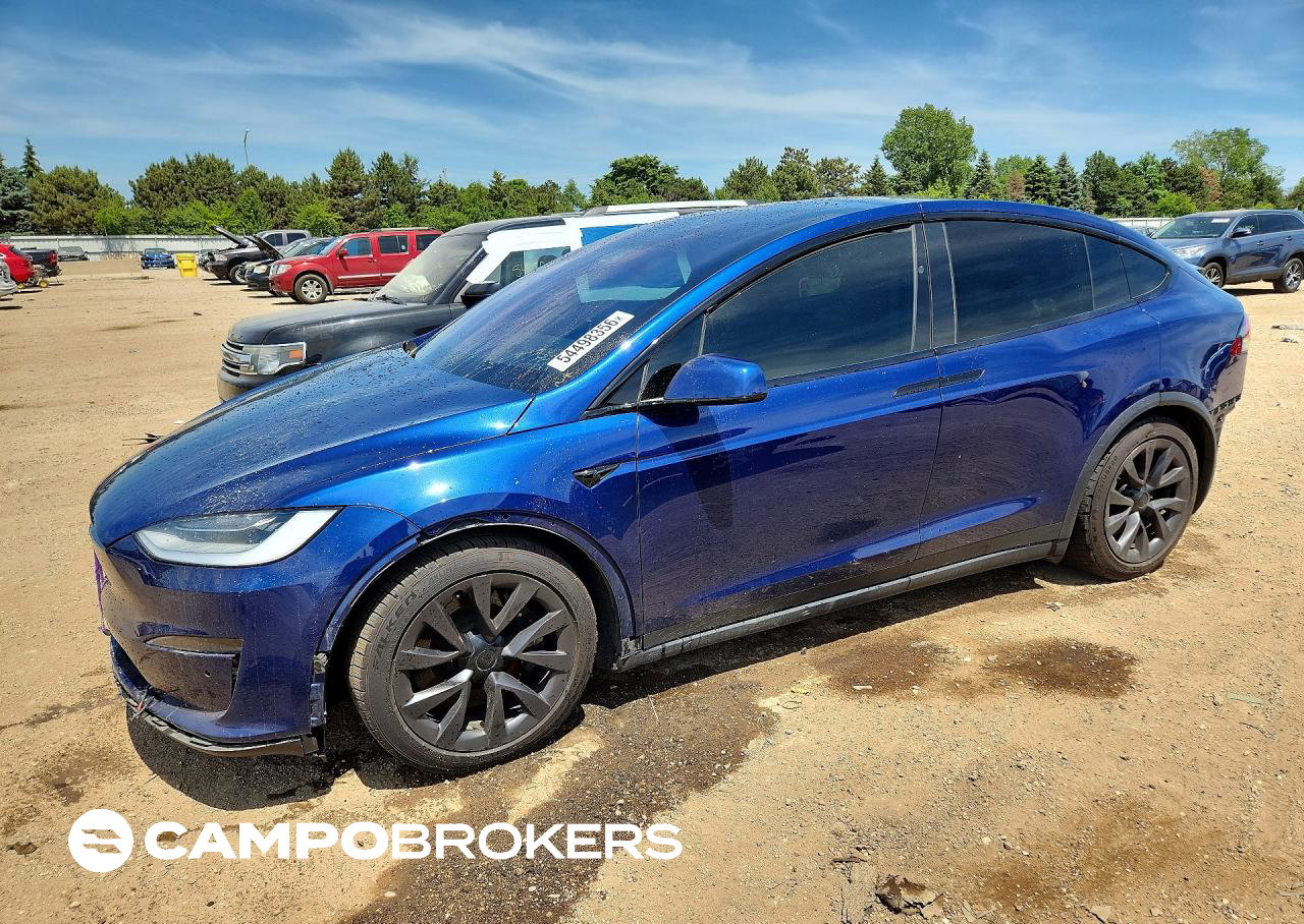2022 Tesla Model X, daño Trasero, Copart lote 54498356