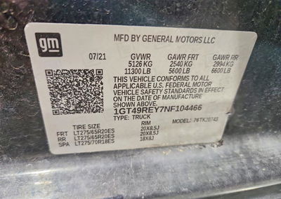 2022 Gmc Sierra K2500 Denali, daño Granizo, Copart lote 54113676, foto 13 de 15