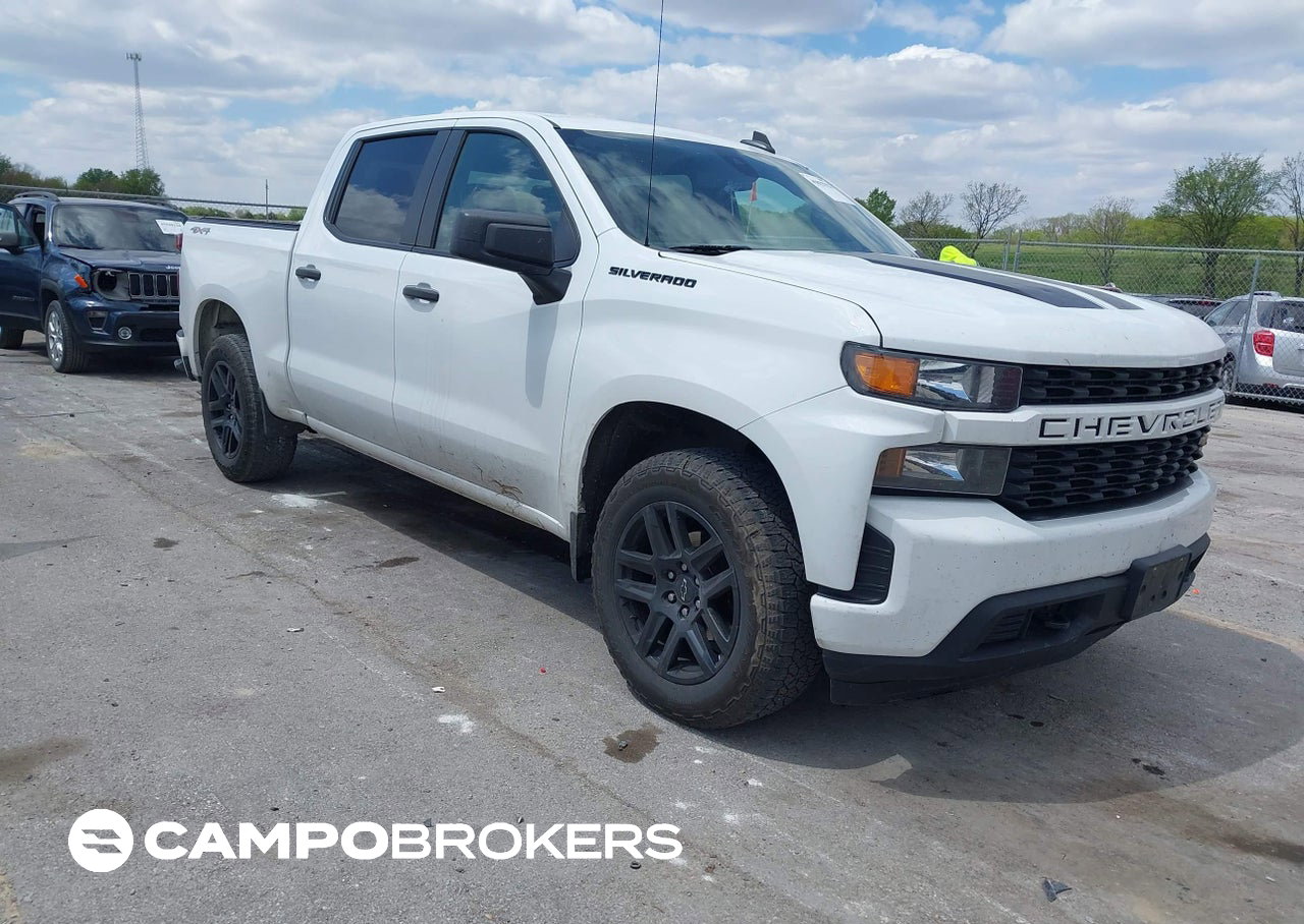 2021 Chevrolet Silverado 1500 4wd  Short Bed Custom, пошкодження: Град, Iaai лот 45025323