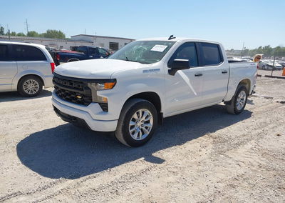 2023 Chevrolet Silverado 1500 4wd  Short Bed Custom, Hail damage, Iaai lot 45070015, photo 2 of 16
