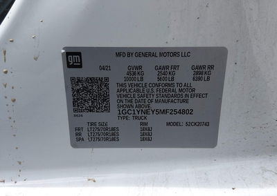 2021 Chevrolet Silverado 2500hd 4wd  Standard Bed Lt, Left Front damage, Iaai lot 45191795, photo 9 of 17