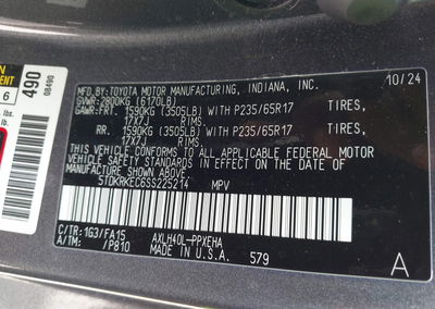 2025 Toyota Sienna Le, uszkodzenie: Normal Wear & Tear, Iaai lot 45345448, zdjęcie 9 z 16