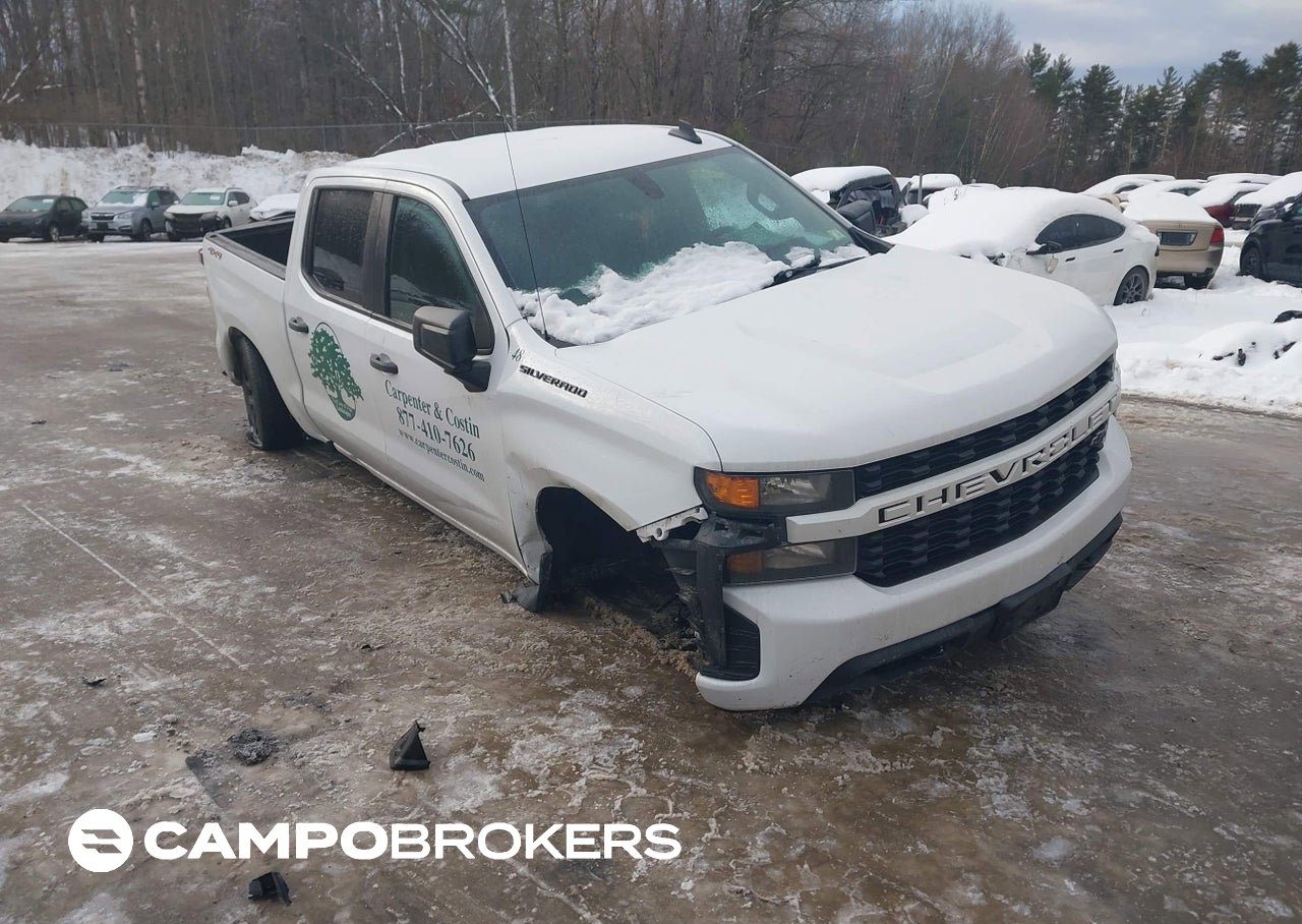 2021 Chevrolet Silverado 1500 4wd  Short Bed Custom, daño Lateral derecho, Iaai lote 44090575