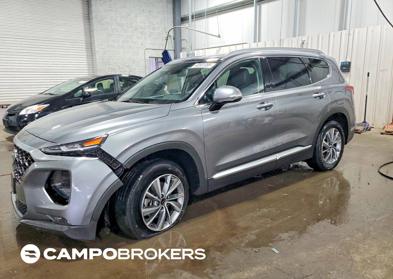 2019 Hyundai Santa Fe Ultimate 2.4l, Side damage, Copart lot 45581386