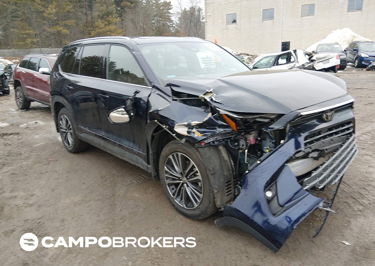 2025 Toyota Grand Highlander Hybrid Platinum Max, Front End damage, Iaai lot 44418947