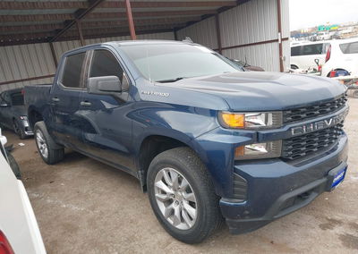 2021 Chevrolet Silverado 1500 2wd  Short Bed Custom, пошкодження: Лівий бік, Iaai лот 43919312, фото 14 з 17