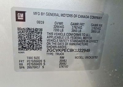 2019 Chevrolet Silverado Ld K1500 Lt, daño Frontal, Copart lote 72702395, foto 12 de 14