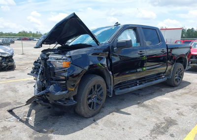 2025 Chevrolet Silverado 1500 2wd  Short Bed Custom, Front End damage, Iaai lot 45111926, photo 2 of 16