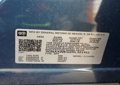 2024 Chevrolet Equinox Rs, Rollover damage, Copart lot 47836876, photo 13 of 13