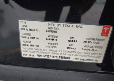 2020 Tesla Model S Long Range Dual Motor All-wheel Drive/long Range Plus Dual Motor All-wheel Drive, daño Frontal derecho,