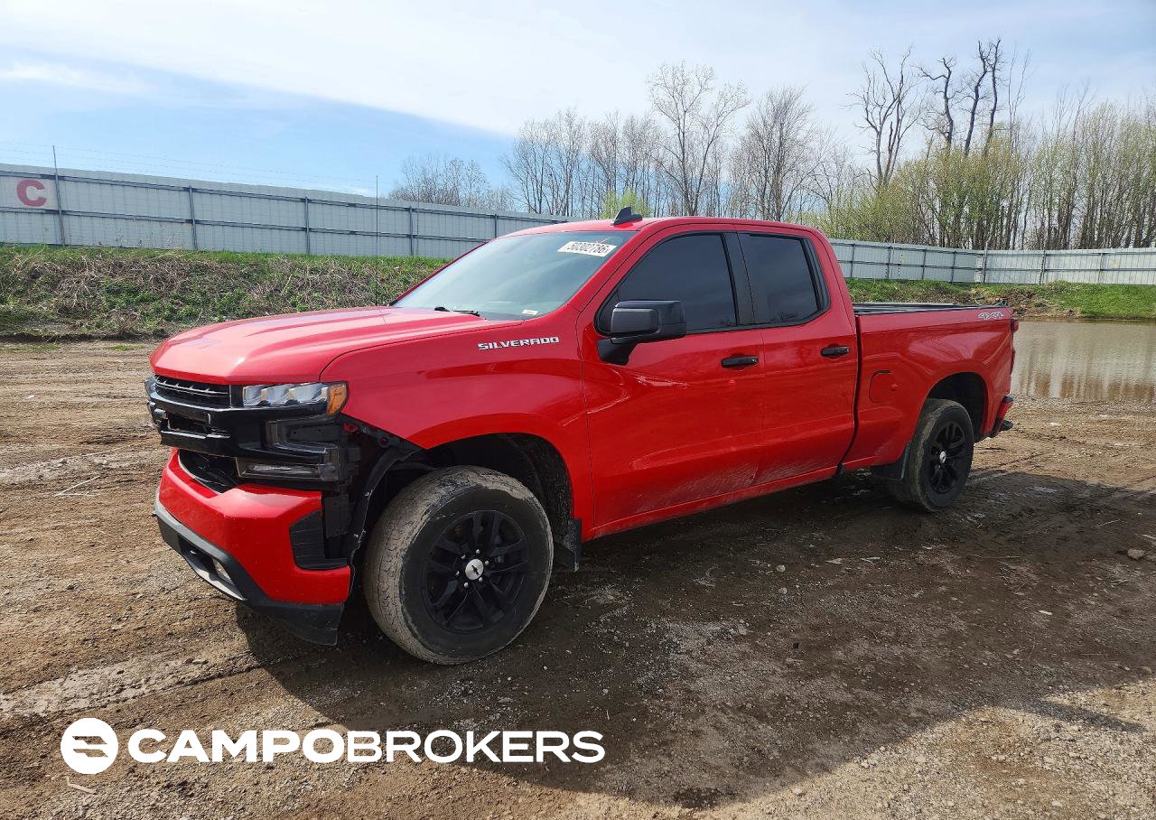 2019 Chevrolet Silverado K1500 Rst, Front End damage, Copart lot 50302786