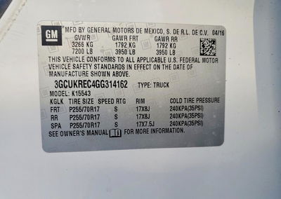2016 Chevrolet Silverado, uszkodzenie: Przód, Copart lot 50565706, zdjęcie 12 z 14