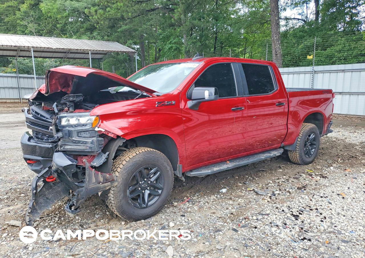 2021 Chevrolet Silverado K1500 Lt Trail Boss, uszkodzenie: Przód, Copart lot 57690736