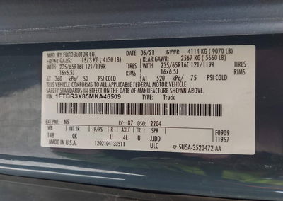 2021 Ford Transit-250 Cargo Van, uszkodzenie: Grad, Iaai lot 44603425, zdjęcie 9 z 16