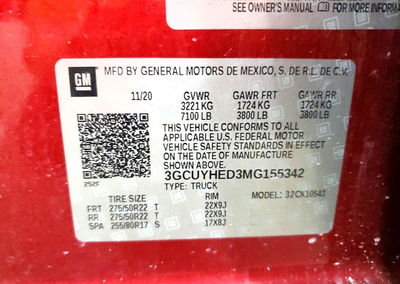 2021 Chevrolet Silverado K1500 High Country, daño Frontal, Copart lote 55790436, foto 13 de 15