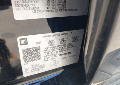2022 Gmc Sierra 1500 4wd  Short Box At4, daño Frontal derecho, Iaai lote 44932425, foto 9 de 16