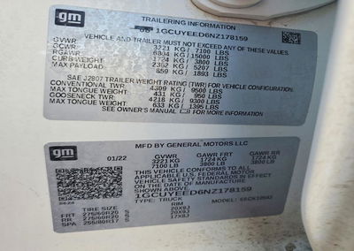 2022 Chevrolet All Models Silverado Ltd, daño Frontal, Copart lote 72484405, foto 12 de 14